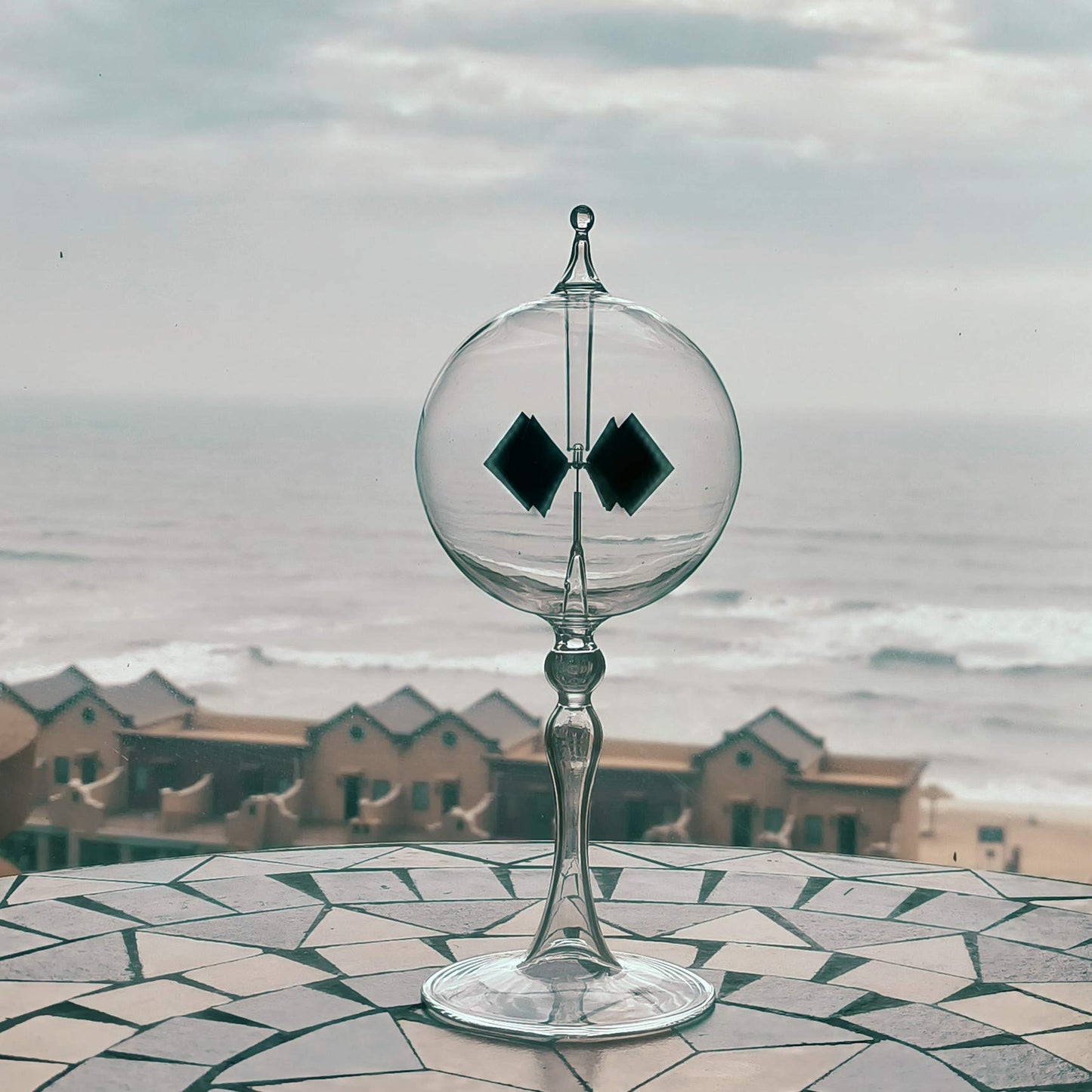 DORAMI executive desk toy solar radiometer spinning in natural light