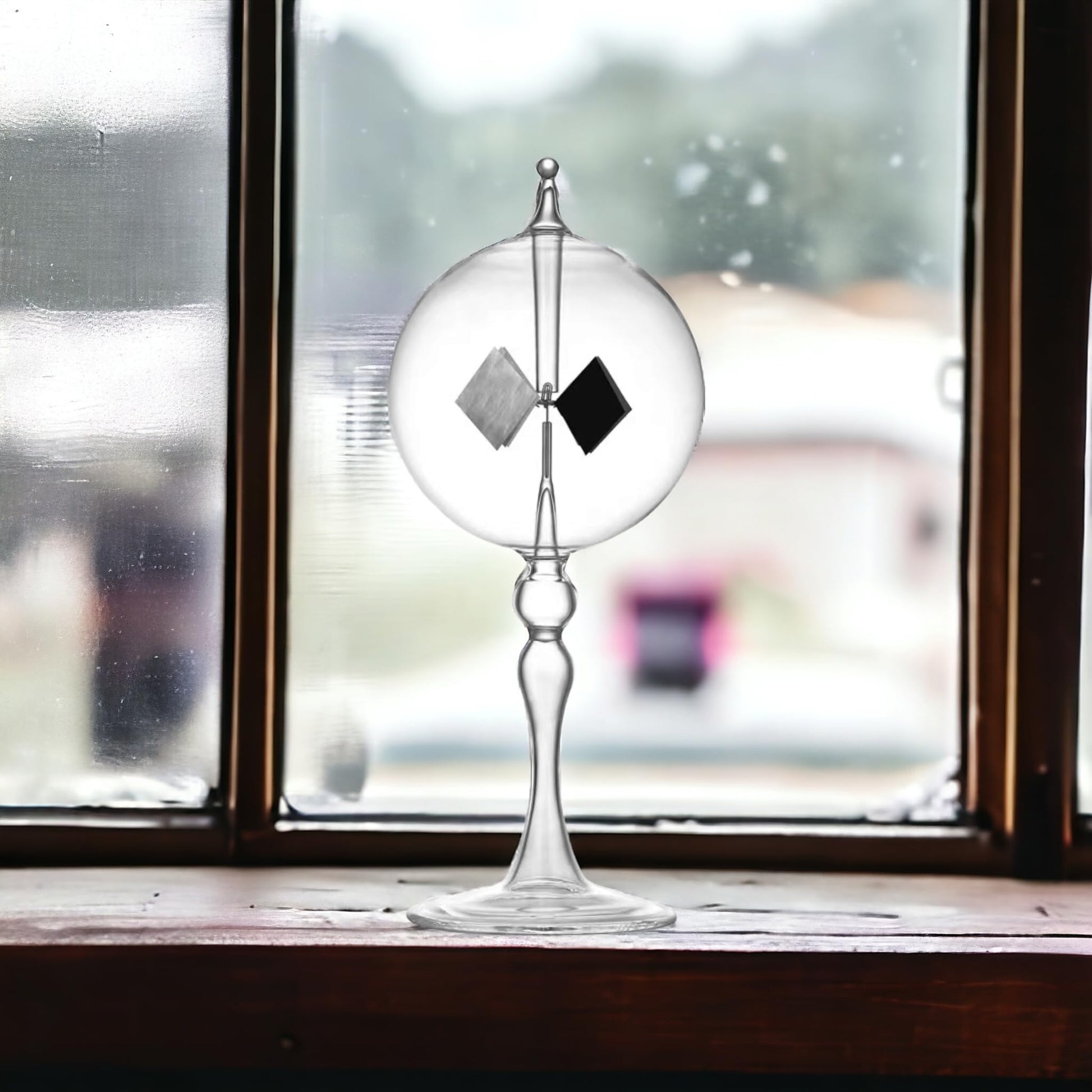 DORAMI handmade transparent vacuum glass radiometer displaying thermodynamics experiment