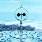 DORAMI light energy spinning vanes windmill decorative glass sculpture angle view