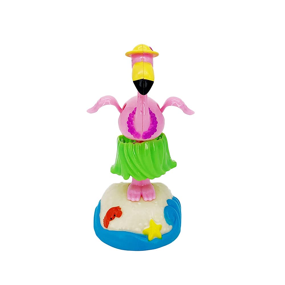YGMONER pink flamingo bobble head figurine showing realistic proportions and vibrant color contrast