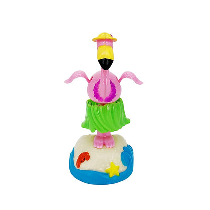 YGMONER pink flamingo bobble head figurine showing realistic proportions and vibrant color contrast