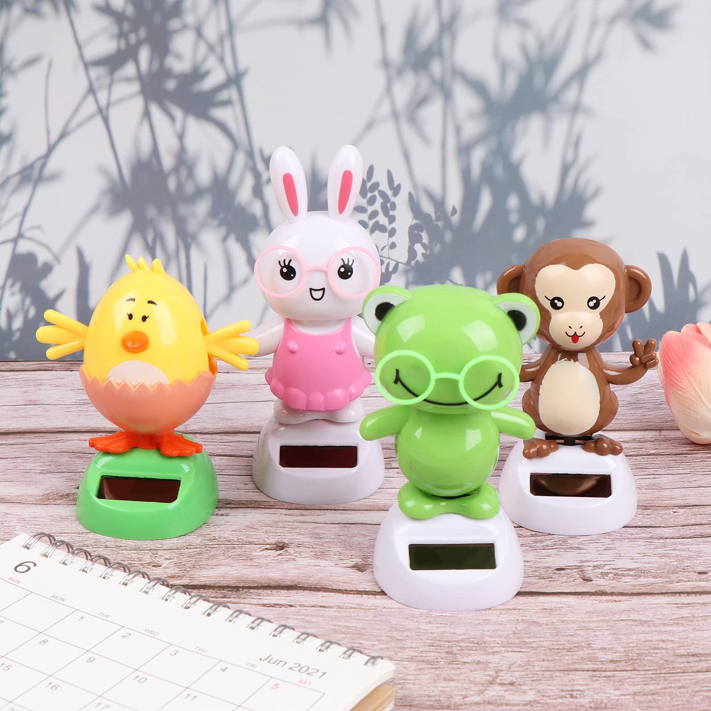 Welecom four piece animated animal set packaged together as a complete desk gift.