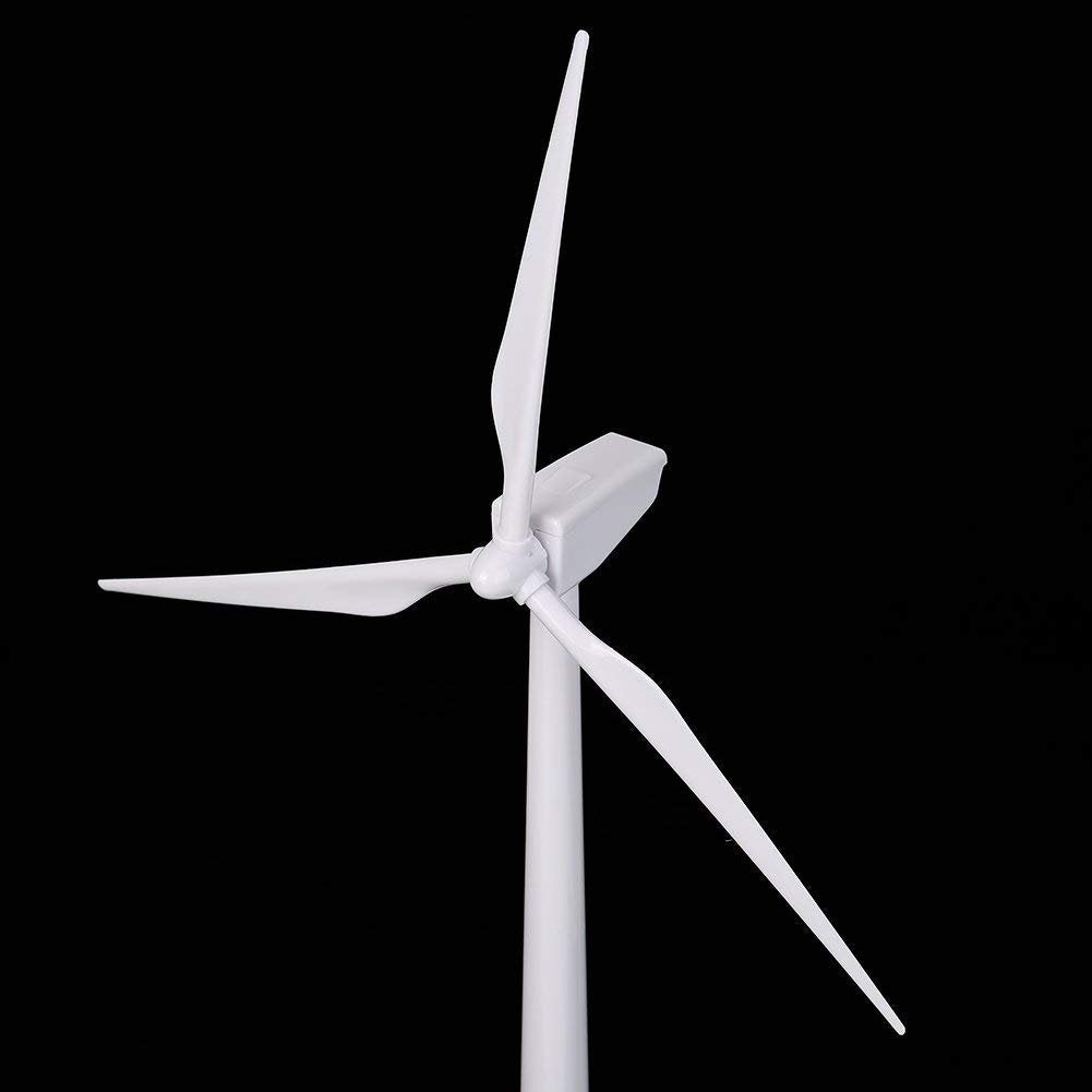 HUAWELL scientific educational wind turbine gadget fully assembled on an office workspace table.