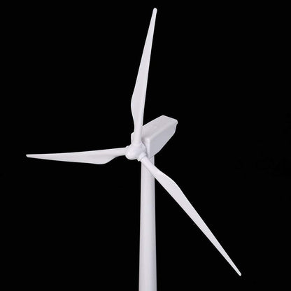 HUAWELL scientific educational wind turbine gadget fully assembled on an office workspace table.