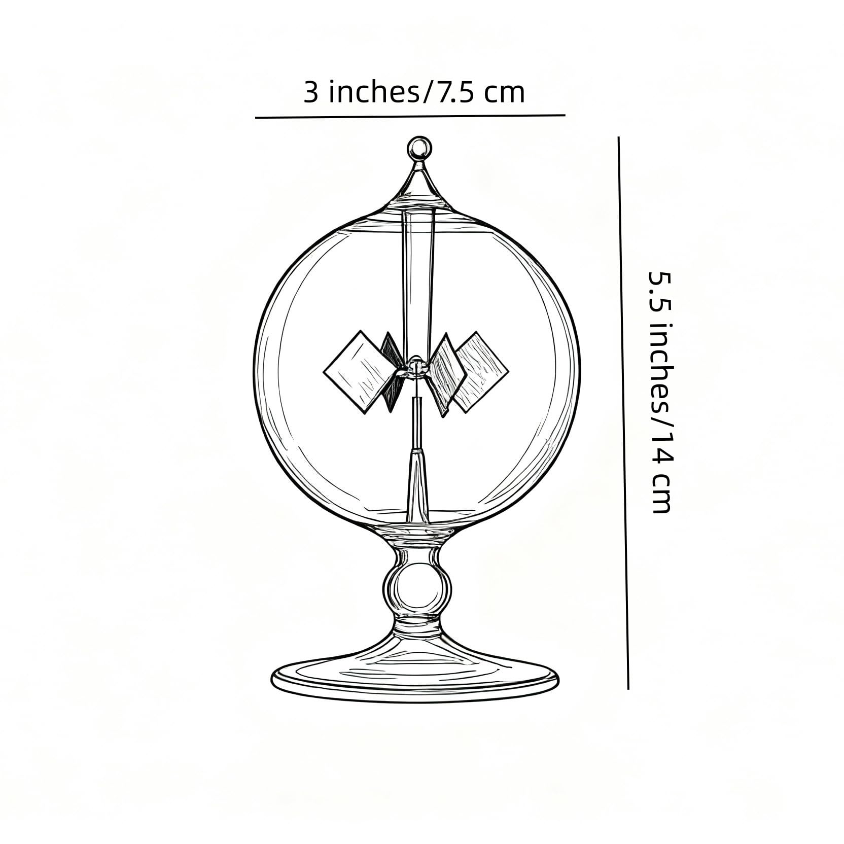 Handmade clear glass vacuum bulb of the DORAMI physics teaching tool under bright daylight.