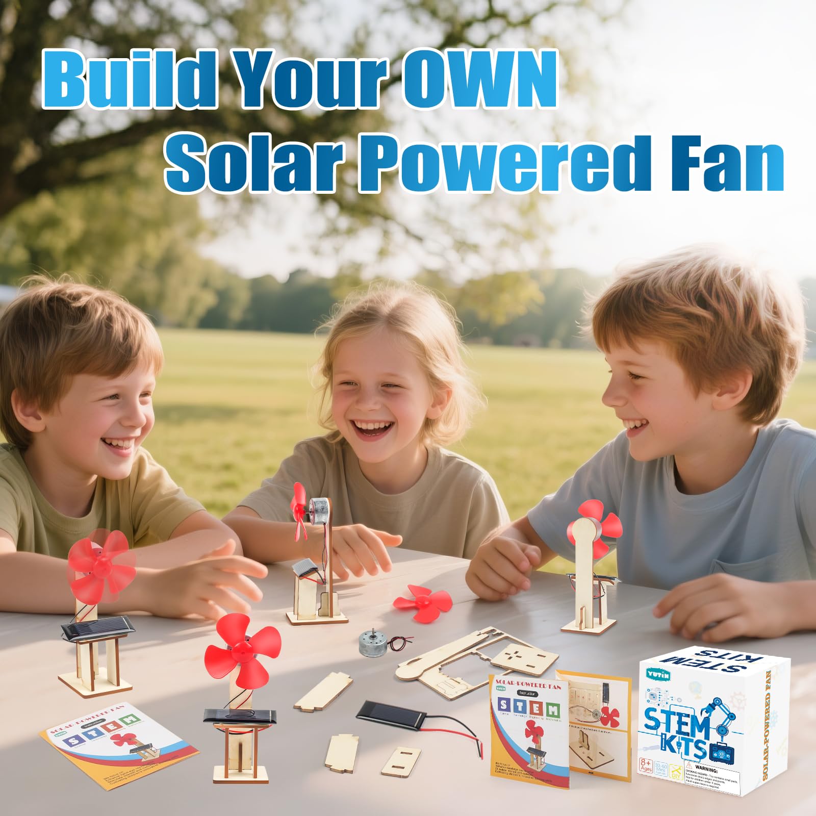 Step by step instruction guide overview for the Yutin solar power model kit
