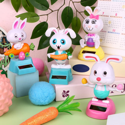 Four count pack of cenryusa solar powered dancing toys displayed together on a sunny room windowsill