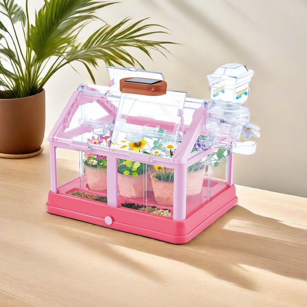 EXBEPE kids indoor gardening kit including nutrient soil pots and mini shovels