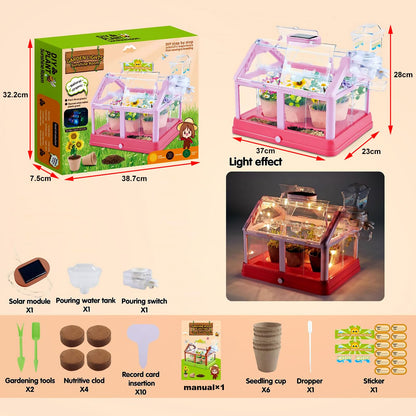 EXBEPE kids plant growing kit packaging contents showing all ten seed packets