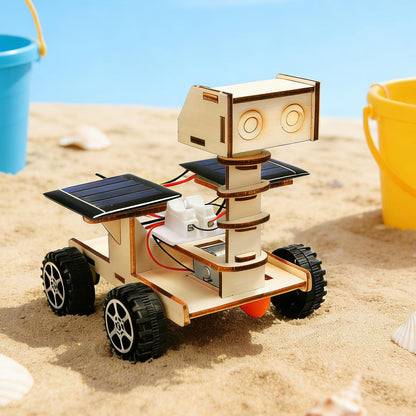 Educational STEM physics building set packaging showing all included components for kids science projects.