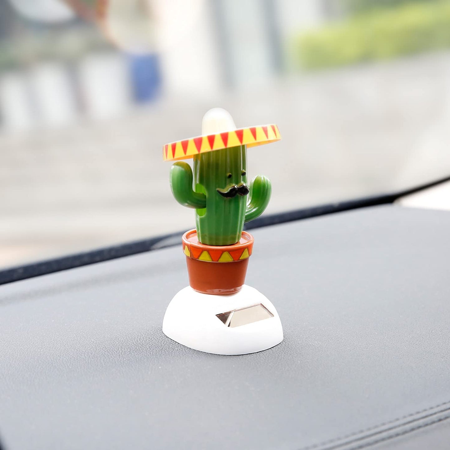 YGMONER animated bobble dancer cactus showing sombrero and mustache details