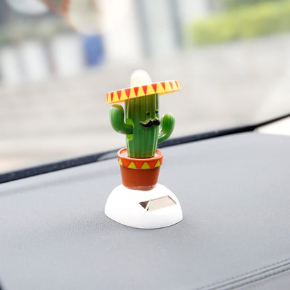 YGMONER animated bobble dancer cactus showing sombrero and mustache details