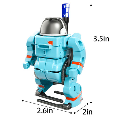Lucky Doug solar robot kit components including gears sprues and mini solar panel