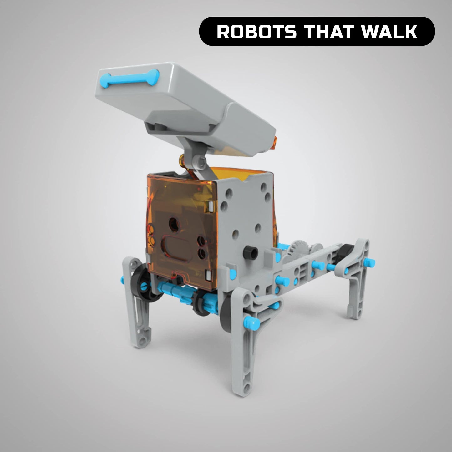 Instruction manual and blueprints showing step by step assembly for the twelve different robotic styles.