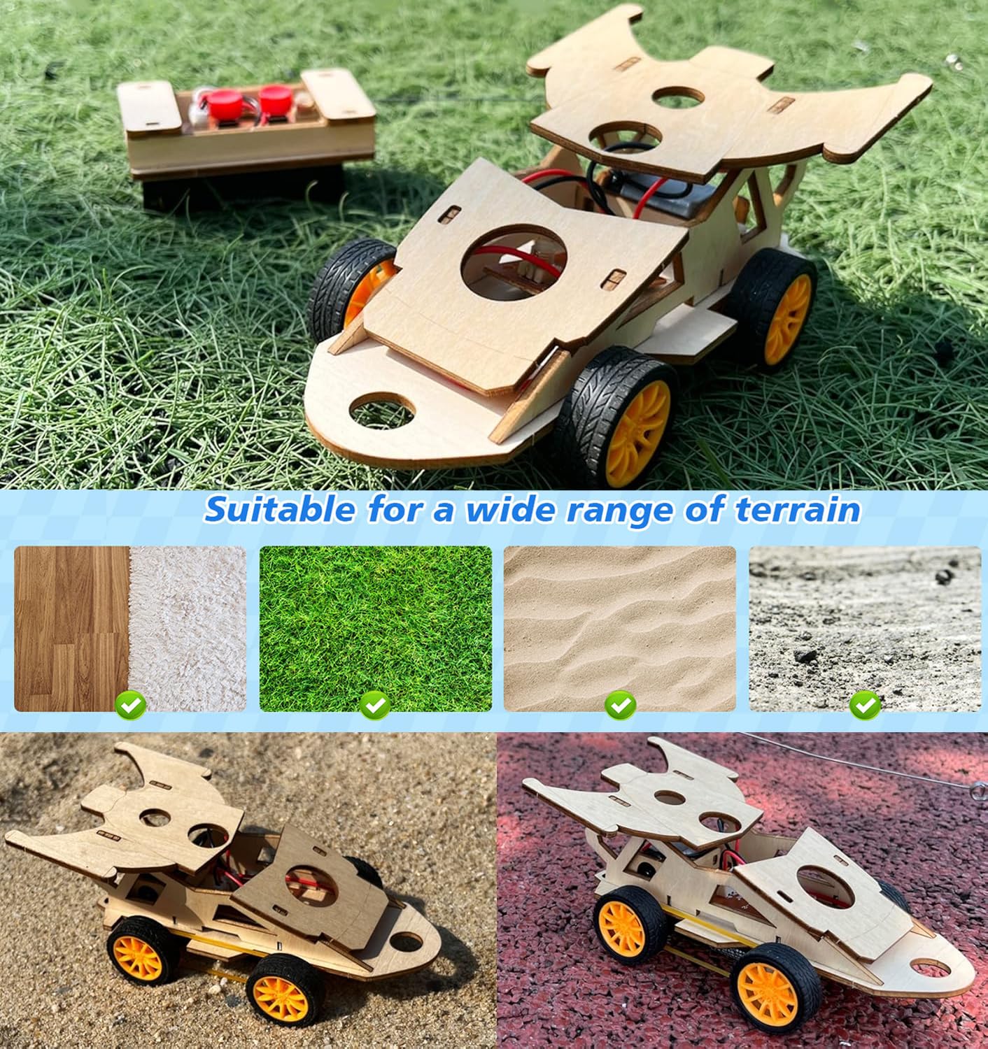 SCAEMO solar powered car model highlighting the functional solar panel collection module