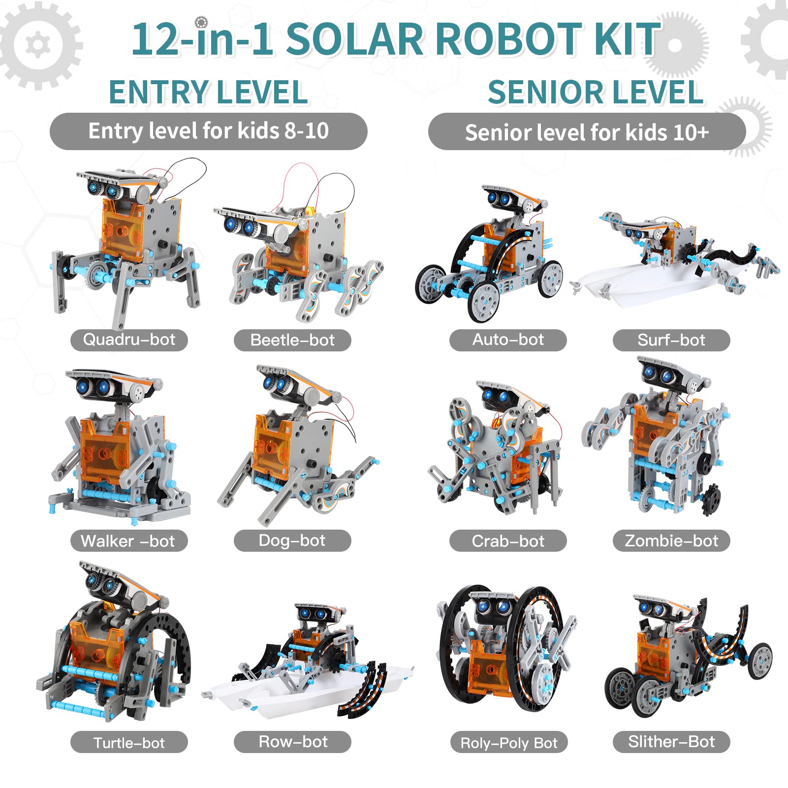 Kids interacting safely with non toxic BPA free ABS plastic robotic pieces.