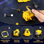 COBFDHA science experiments building toy kit layout showing all 120 pieces organized for stem learning activities