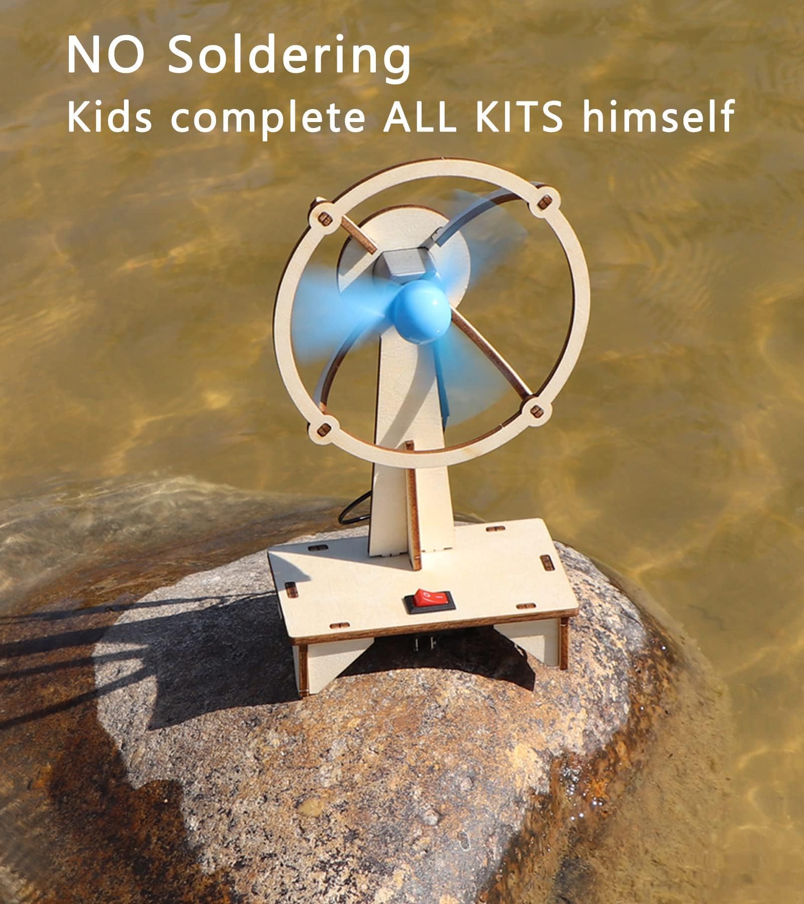SCAEMO educational building kits being assembled by a child showing solder free wire connections
