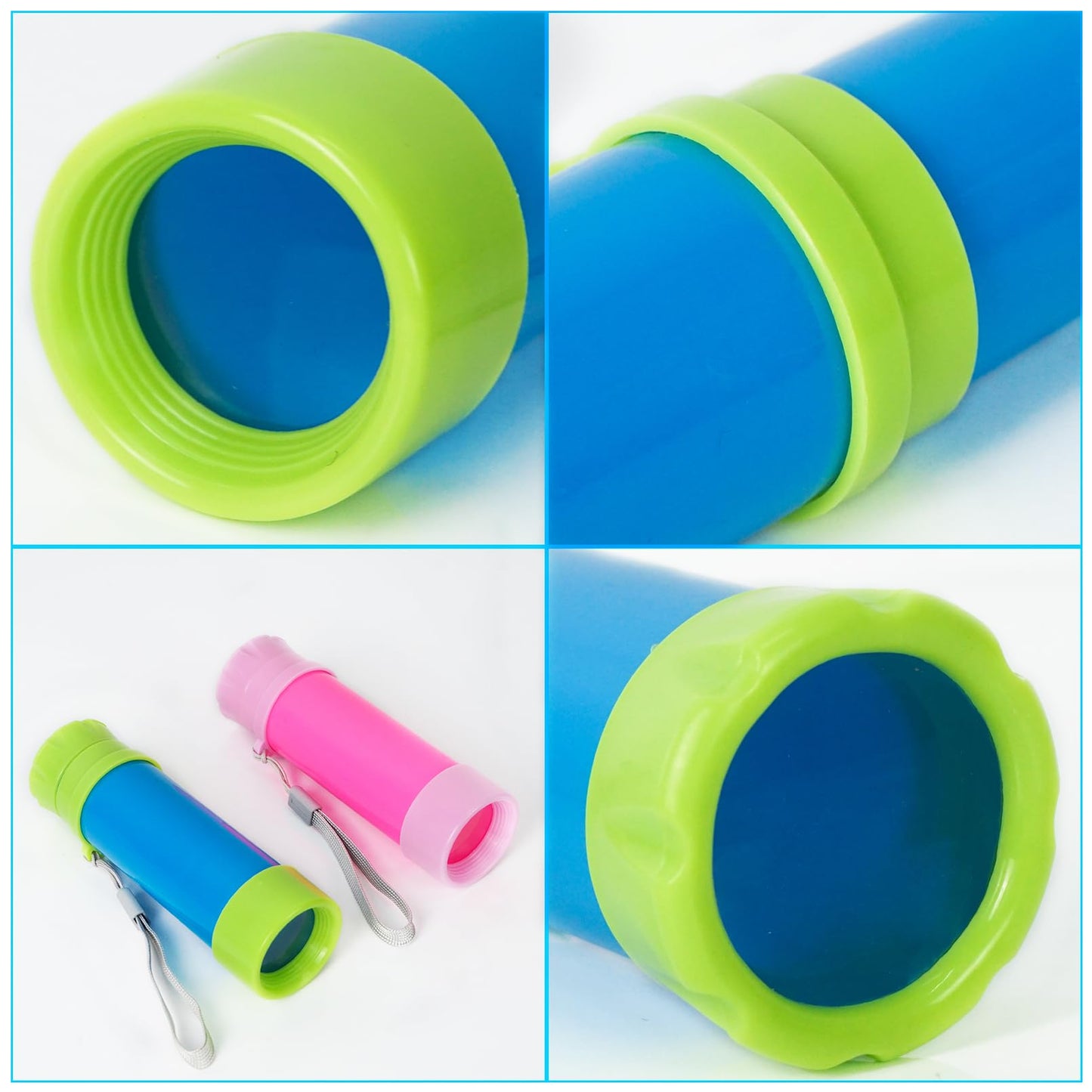 Portable pocket pirate monocular telescope set with attached safety wrist straps