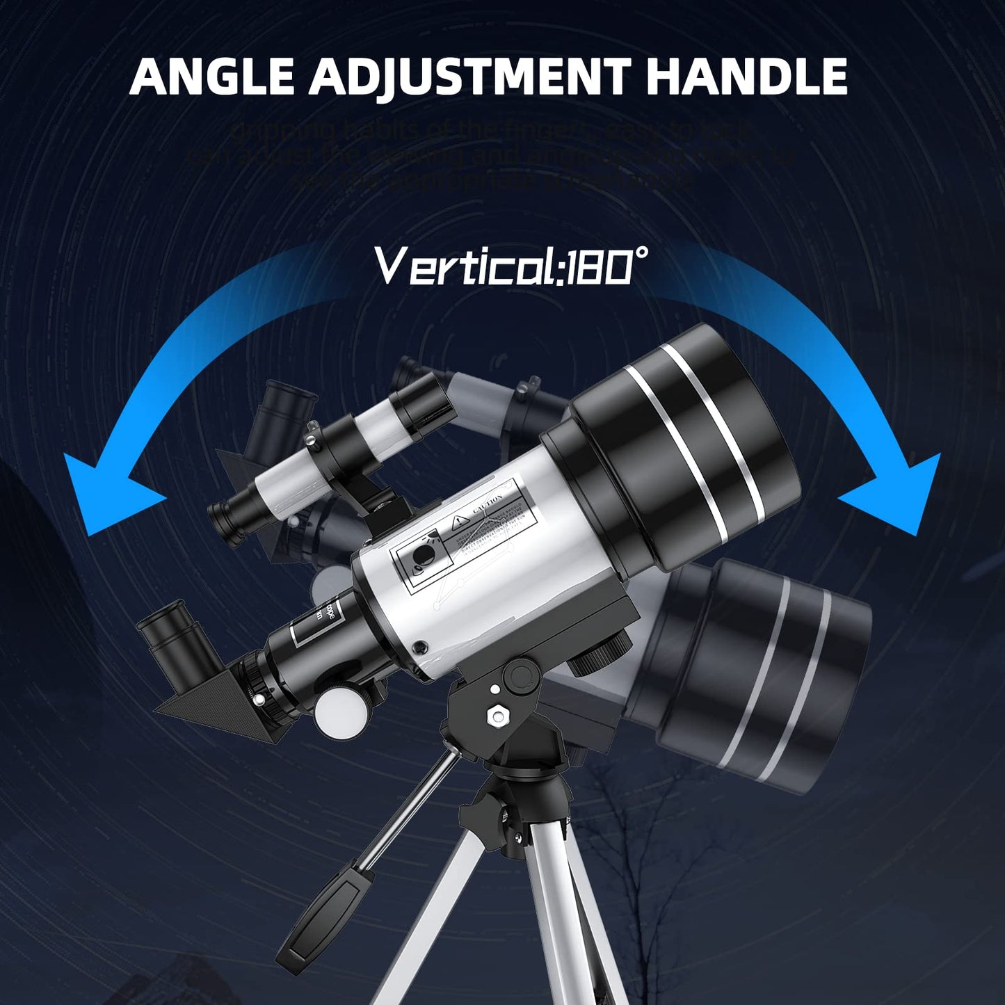 The complete telescope exploration kit laid out neatly to showcase all included components and optical accessories.