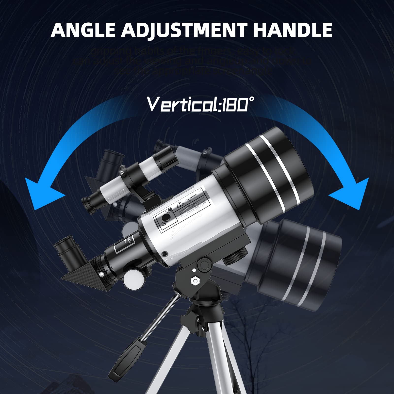 The complete telescope exploration kit laid out neatly to showcase all included components and optical accessories.
