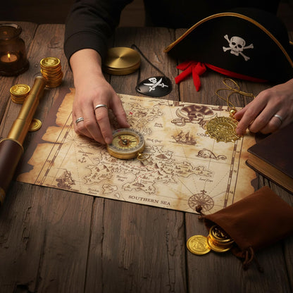 Woanger 17 piece pirate theme party supplies collection packed inside shipping box container