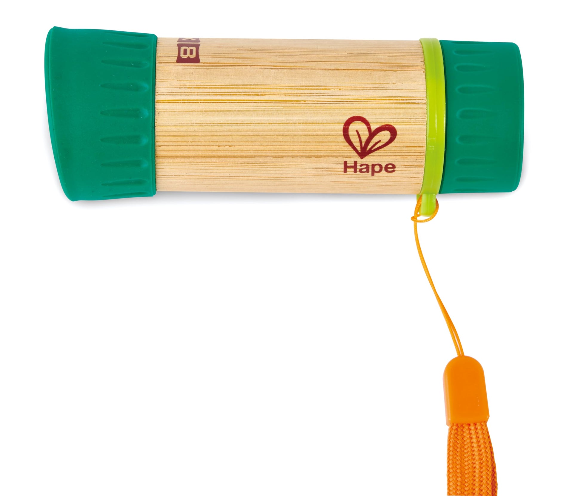 Compact and lightweight green Hape bamboo telescope for young explorers
