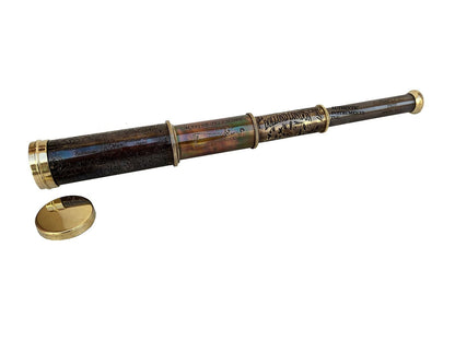 Vintage pirate spyglass nautical maritime collectible fully extended