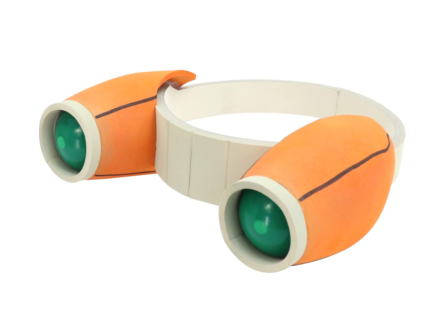 C-ZOFEK Tsuyu Asui telescope accessory worn over a green cosplay wig