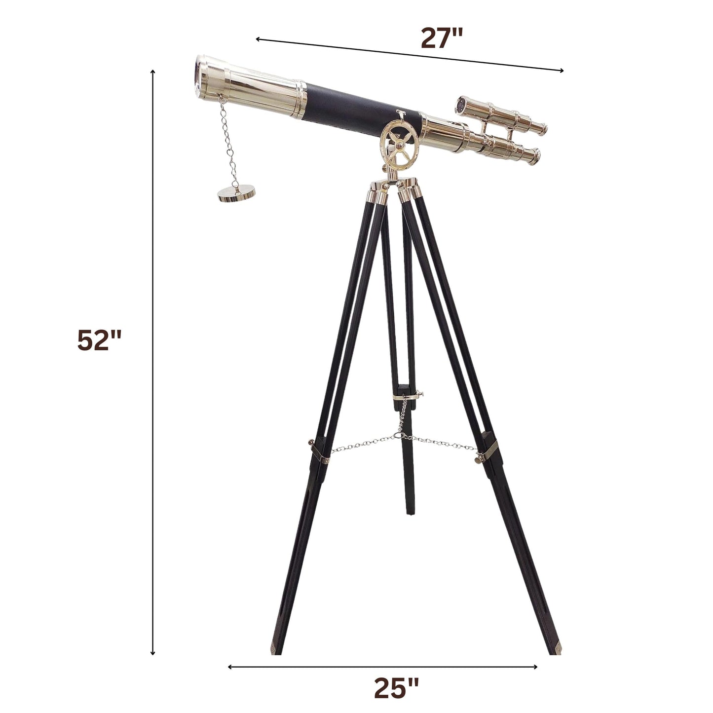 Navirock decorative telescope positioned in a modern office interior setting.