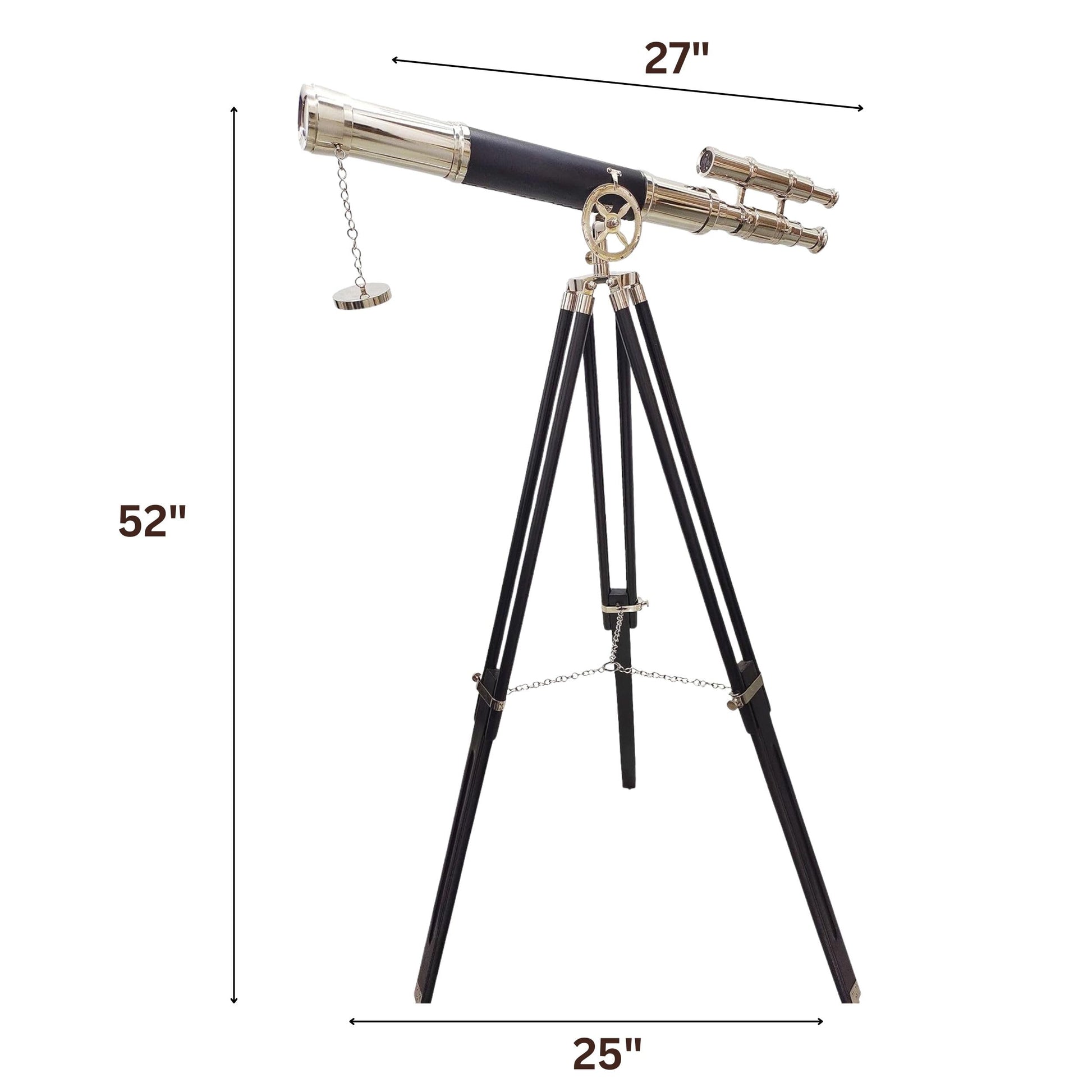 Navirock decorative telescope positioned in a modern office interior setting.