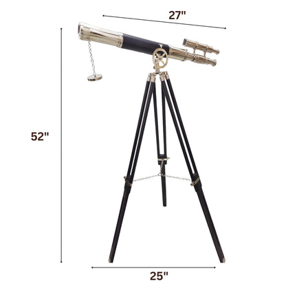 Navirock decorative telescope positioned in a modern office interior setting.