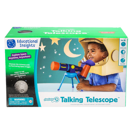Built-in NASA space images displayed through the lens of the talking telescope
