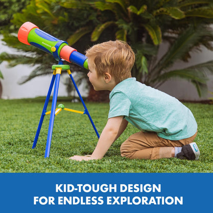 Educational Insights My First Telescope retail packaging showing authentic USA import stickers and safety details.