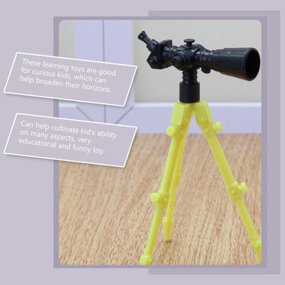 Durable miniature scale model toy being positioned inside a dollhouse study room.