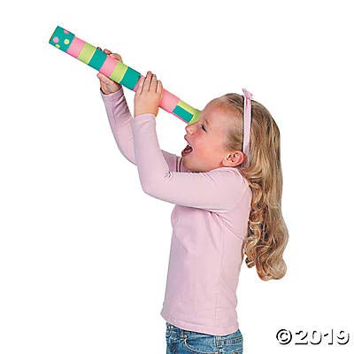 Fun Express children craft activities showing fully extended pirate telescope toy