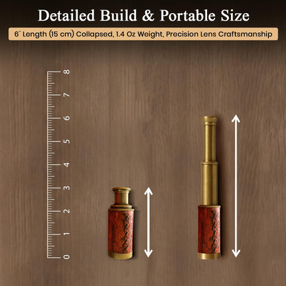 Close up of solid brass craftsmanship on Artizanstore telescope
