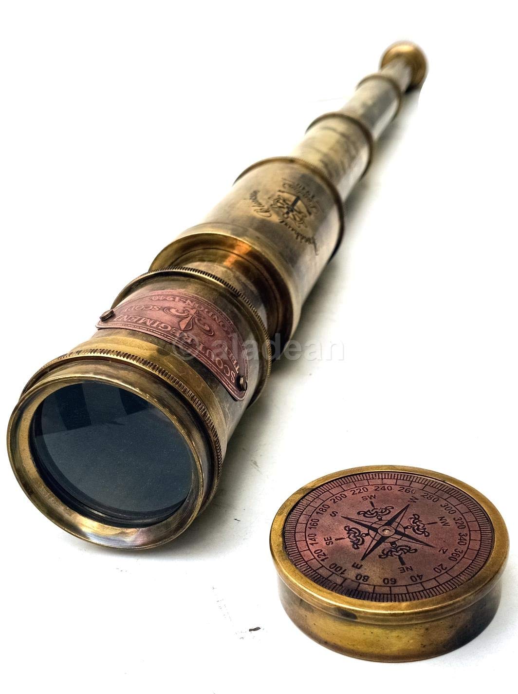 Aladean Broadhurst Clarkson style replica telescope packaged safely for collectors