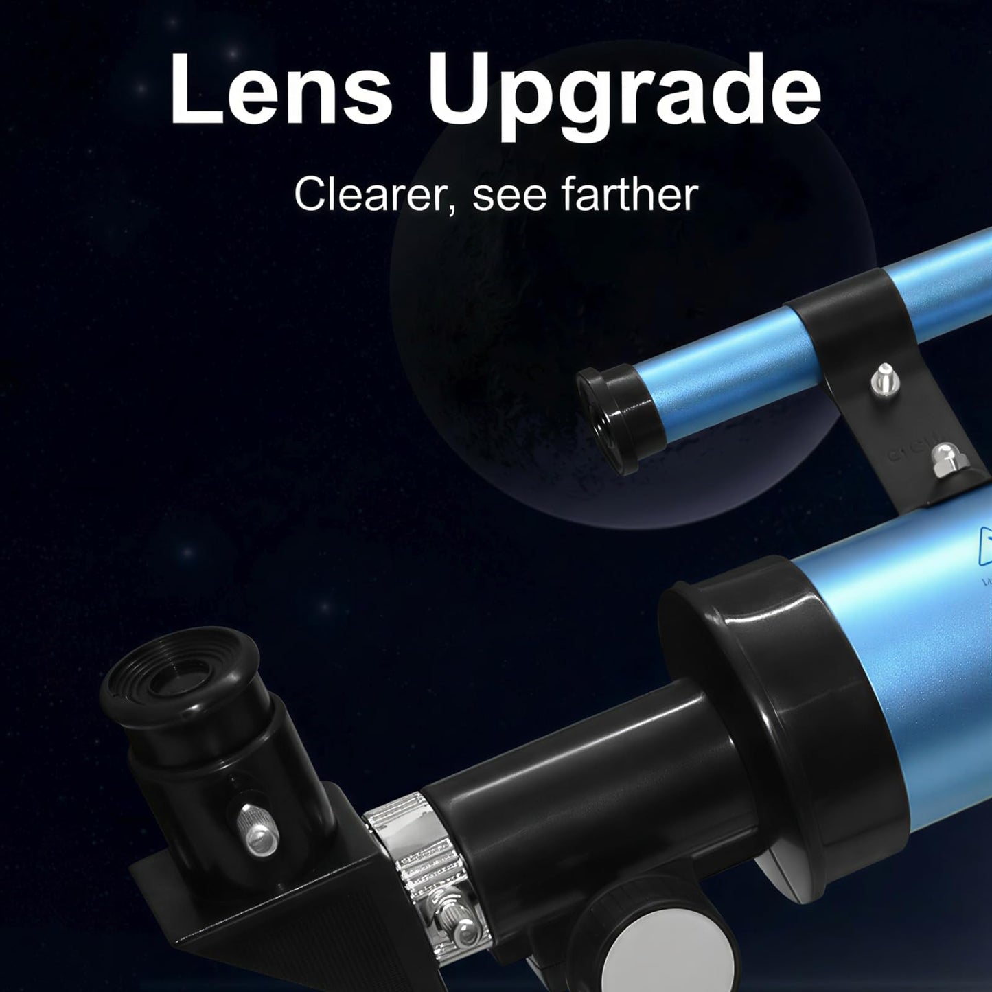 Sobrzy STEM educational gift telescope displayed fully assembled on a table for outdoor learning activities.