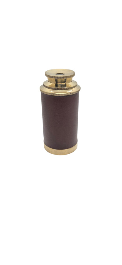 Three stage collapsible pocket telescope showing premium metallic finish