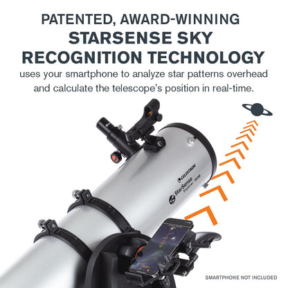 App enabled tabletop Dobsonian telescope base showing manual altitude and azimuth controls