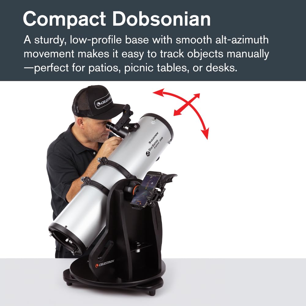 Compact portable 150mm mirror telescope designed for beginner backyard astronomy