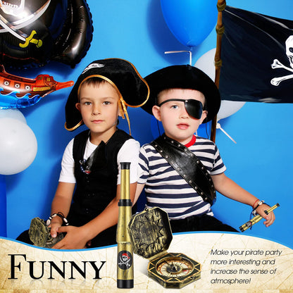 Gejoy premium imported pirate accessory set packaged together for themed birthday celebrations and photo booth props