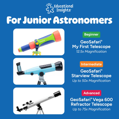 Educational Insights space toy telescope collapsed for portable outdoor travel