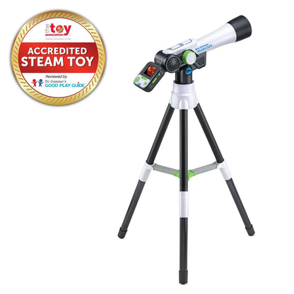 LeapFrog science toy capturing moon photos using built in digital camera