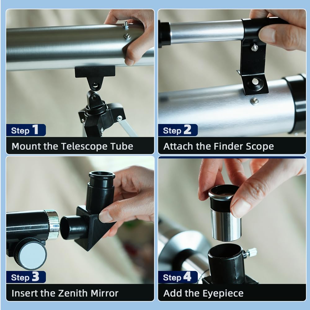 Luzsco portable stargazing telescope set up for outdoor terrestrial observation
