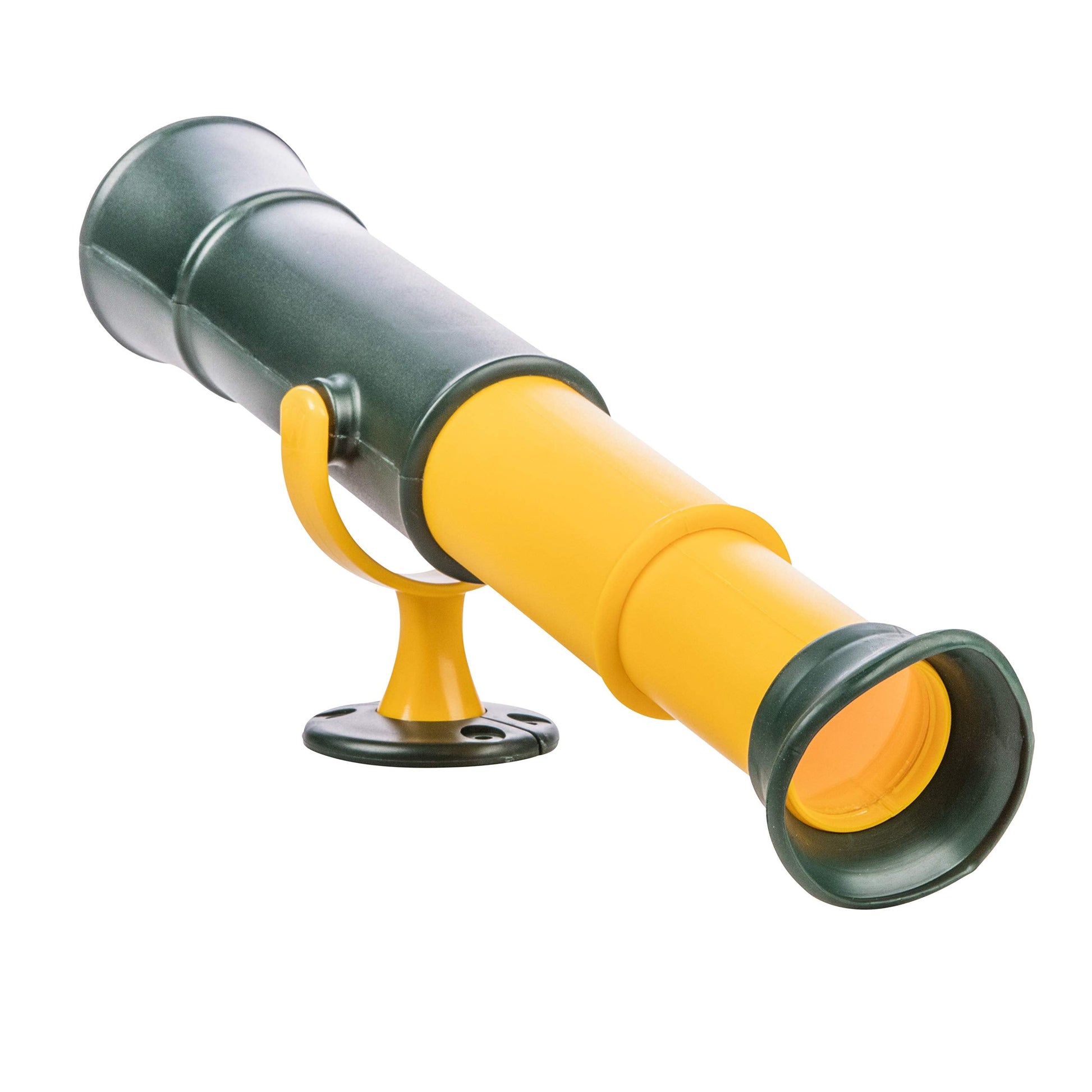 Jack and June backyard swing set accessory showing the retractable toy telescope mechanism