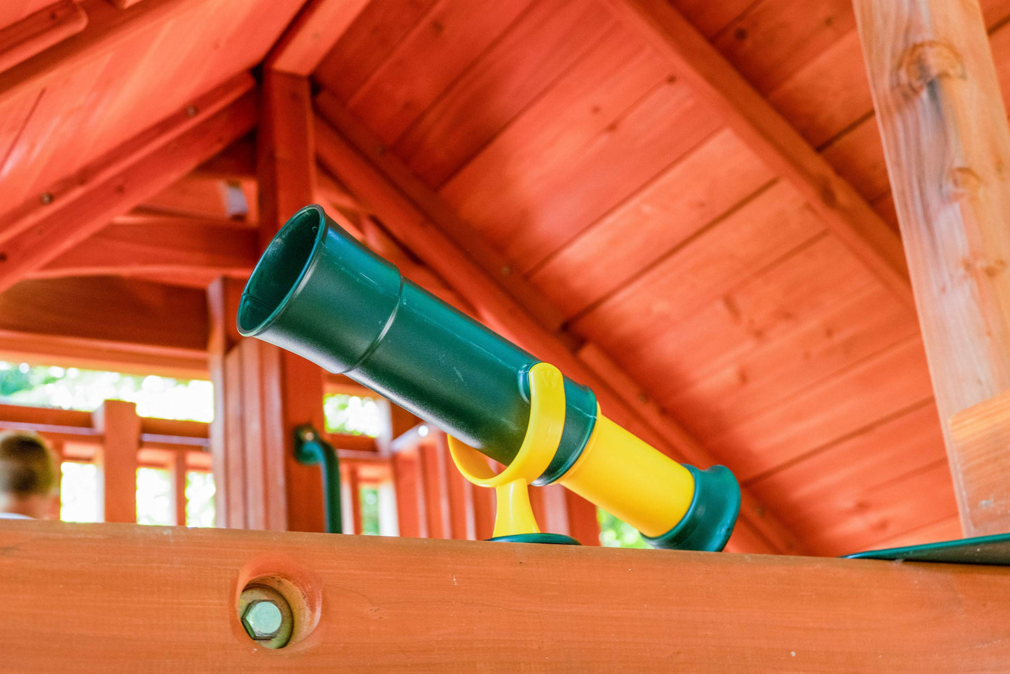 Full packaging display of the authentic Jack and June telescope playset attachment from the USA