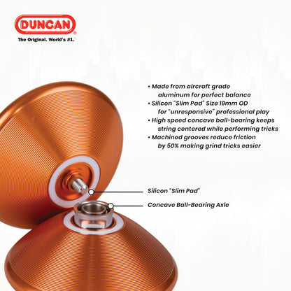 Duncan Echo 2 pro level yoyo showing concave bearing detail