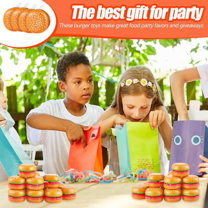 Bulk set of 24 burger yo-yo goodie bag fillers